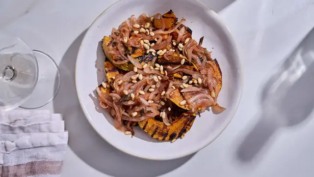 Video thumbnail for Grilled Butternut Squash Agrodolce Recipe