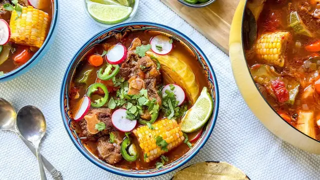 'Video thumbnail for Our Caldo De Res Recipe Is Full Of Fresh Vegetables And Tender Beef'