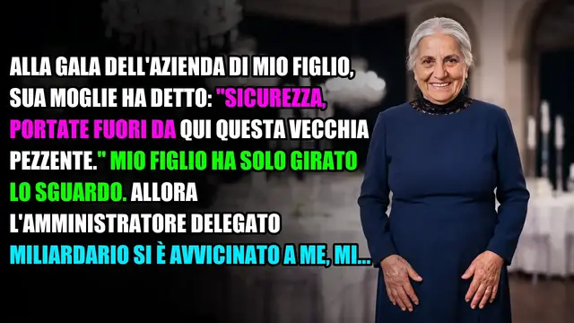 Video thumbnail for Alla gala dell'azienda di mio figlio, sua moglie ha detto: "Sicurezza, portate fuori da qui…