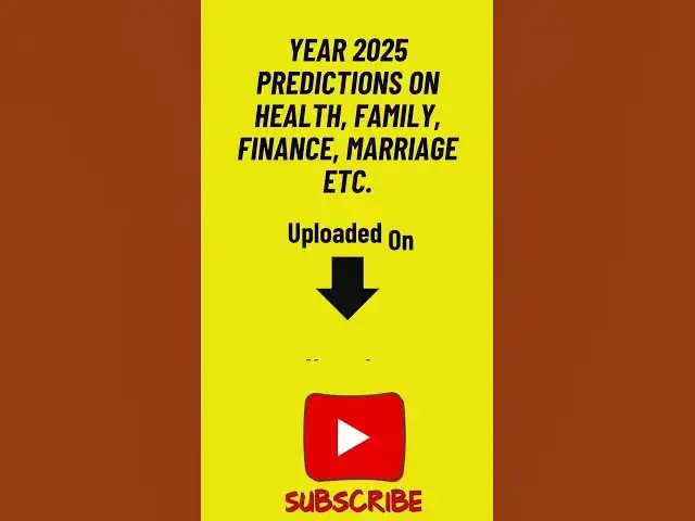 'Video thumbnail for Your 2025 predictions on health, finance, family, marriage, career. #youtube #music #vedicastrology'