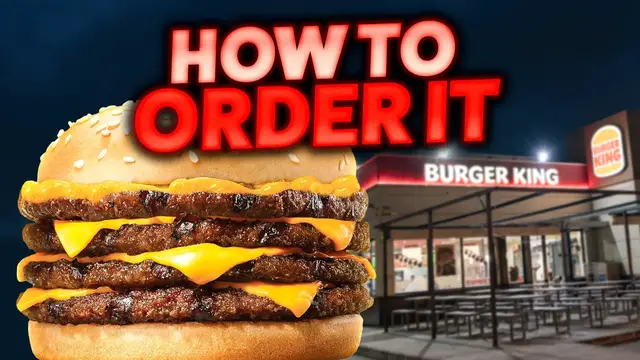Video thumbnail for How To Order Burger King's Secret Menu Quad Stacker