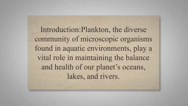 Video thumbnail for The role of plankton in aquatic ecosystems