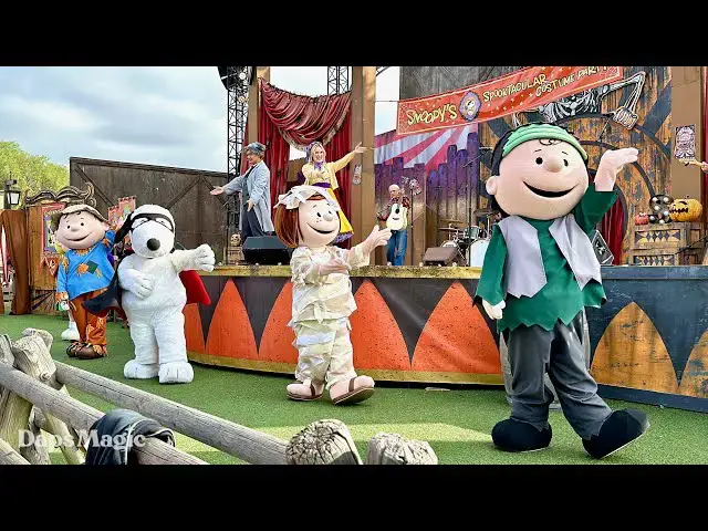'Video thumbnail for Snoopy's Spooktacular Costume Party | Knott's Spooky Farm 2025 4K'