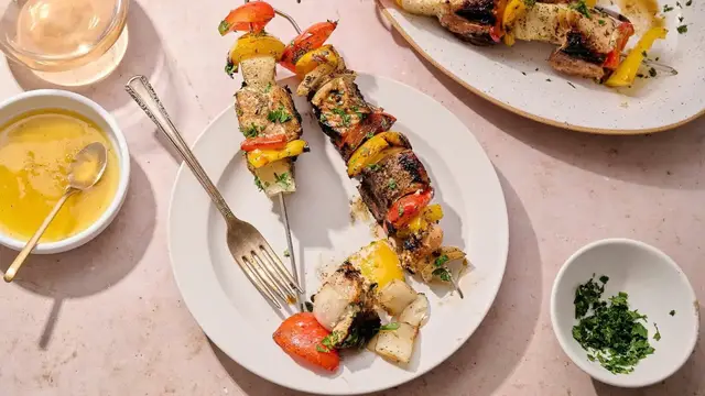Video thumbnail for Skip The Shrimp And Try These Sweet And Savory Salmon Kebabs