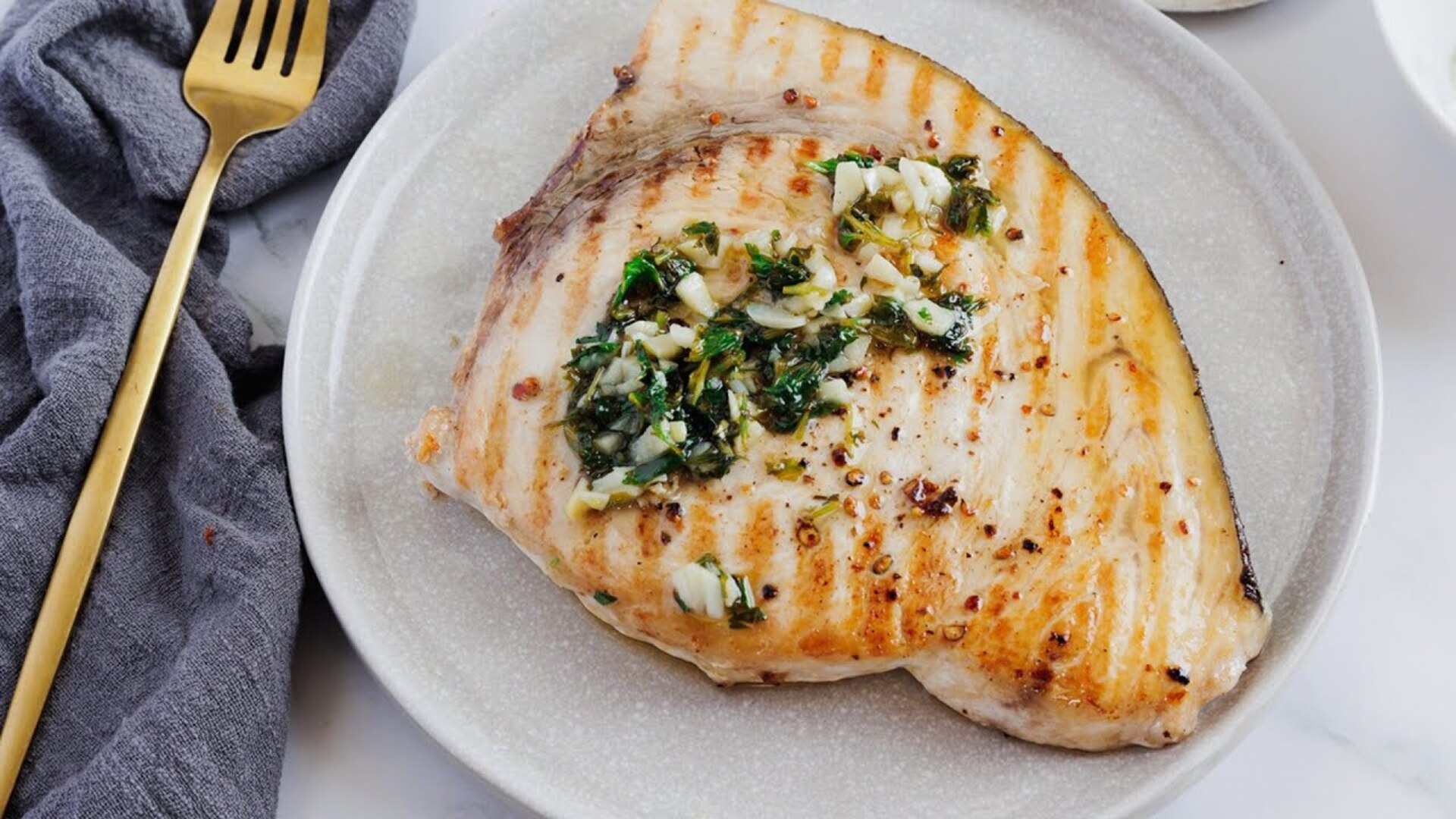 Video thumbnail for Simple Grilled Swordfish Recipe