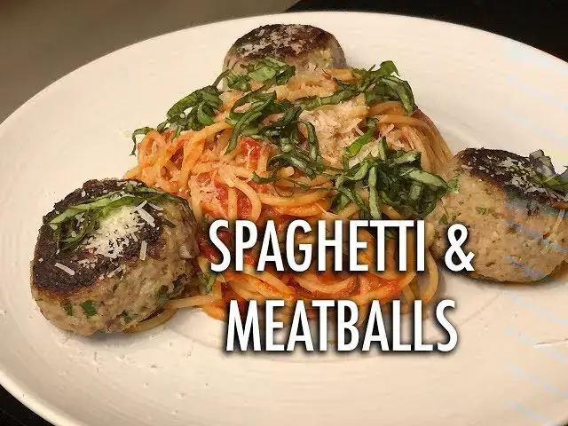 Video thumbnail for Spaghetti and Pan Fried Meatballs with Marinara Sauce Recipe | Italian Recipe | Cooking with Anadi