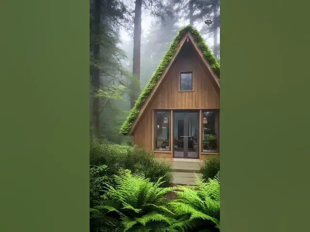 Video thumbnail for Tiny Home in the Forest (3D Render Tour) | A-Frame Cabin Design  #smallhome #aframecabin  #home