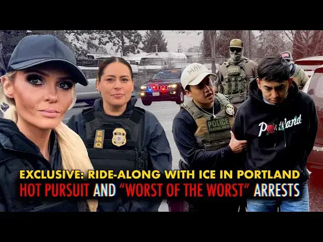 Video thumbnail for EXCLUSIVE: Katie Daviscourt rides along with ICE in Portland as they arrest the WORST OF THE WORST
