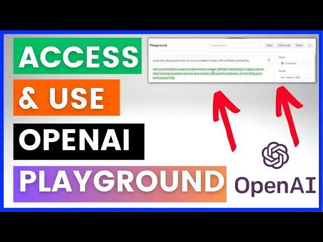 Video thumbnail for How To Access & Use OpenAI Playground?