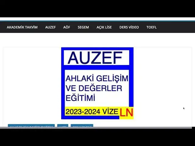Video thumbnail for Auzef Ahlaki Gelişim ve Değerler Eğitimi 2024 Vize Soruları