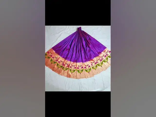 Video thumbnail for Paithani lehenga fabric 4 meters #lehenga #paithani #lehengafabric