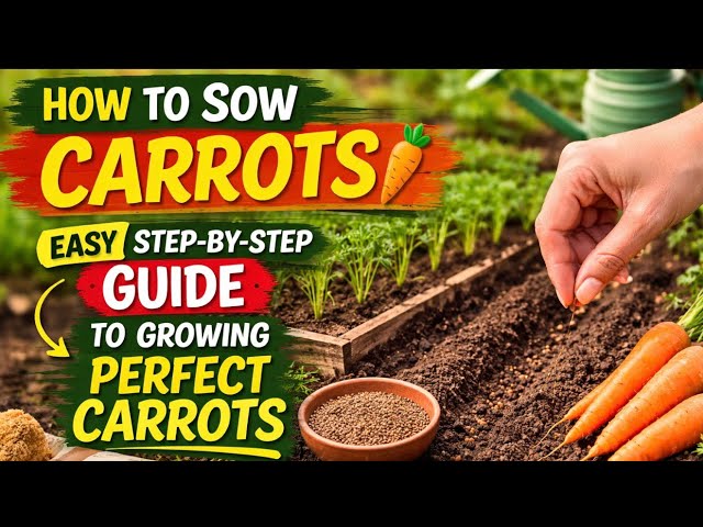 Video thumbnail for How to Sow Carrots | Easy Step by Step Guide for Perfect Straight Roots