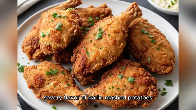 Video thumbnail for Crispy Garlic Mashed Fried Chicken