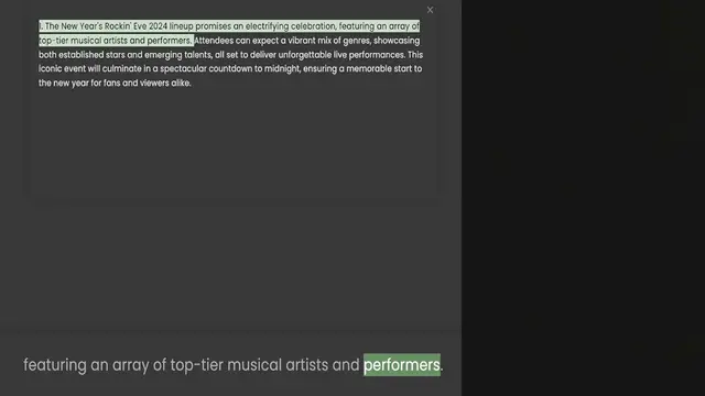 Video thumbnail for 1. The New Year's Rockin' Eve 2024 lineup promises an electrifying celebration, featuring an array of top-tier musical artists and performers. Attendees can expect a vibrant mix of genres, showcasing both established stars and emerging ta