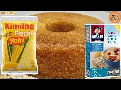 Video thumbnail for Bolo Fofinho de Flocão de Milho e Aveia, Úmido e Macio Para o Lanche e Café da Manhã.