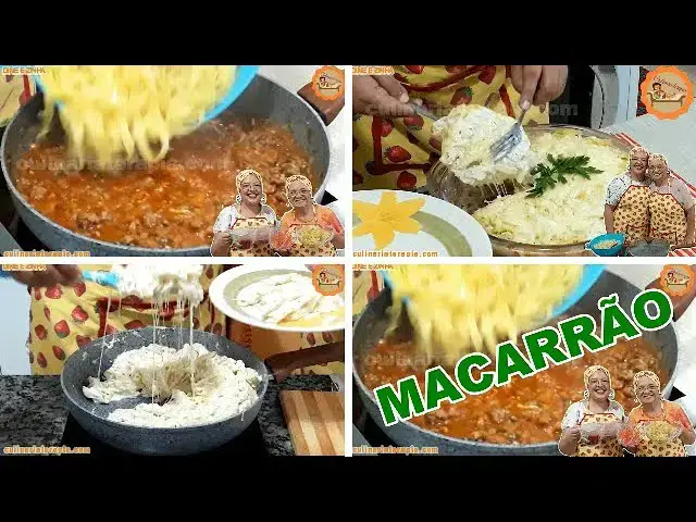 Video thumbnail for Macarrão Ao Molho Bolonhesa, Macarrão Ao Molho Cremoso de Frango, Macarrão Ao Molho de Queijos