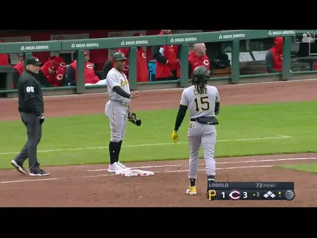 'Video thumbnail for Oneil Cruz SMACKS a RBI Single, Scoring Carlos Santana! | Pittsburgh Pirates | 4/1/2023'