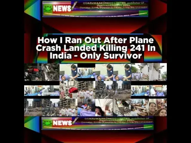 Video thumbnail for How I Ran Out After Plane Crash Landed Killing 241 In India - Only Survivor