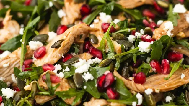 'Video thumbnail for Pomegranate Chicken Salad Recipe'