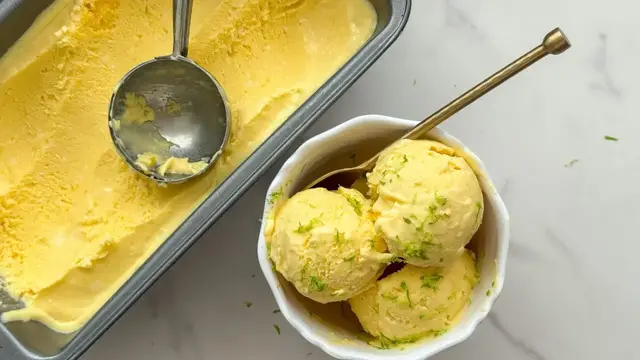 'Video thumbnail for This 3-Ingredient Mango Ice Cream Is Super Refreshing With Tropical Vibes'