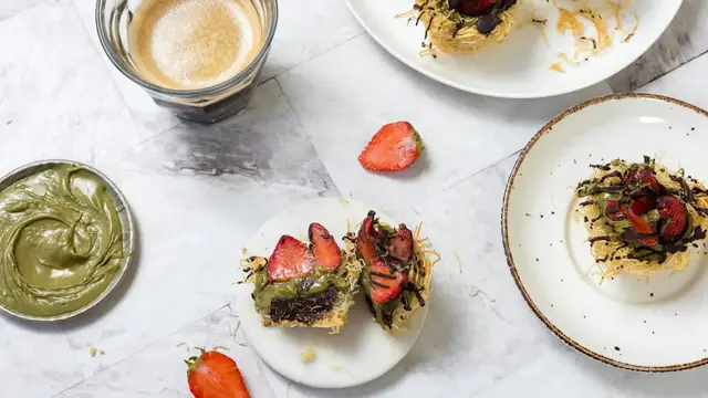 'Video thumbnail for 5-Ingredient Dubai Chocolate Strawberry Cup Recipe'