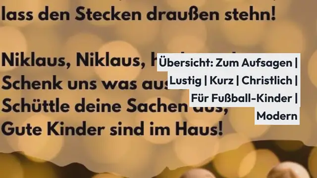 Video thumbnail for 53 Weihnachtsgedichte Für Kinder: Kurz, Lustig & Modern