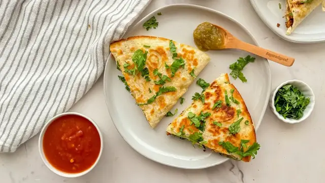'Video thumbnail for Vegan Tofu "Chorizo" Quesadilla Recipe'