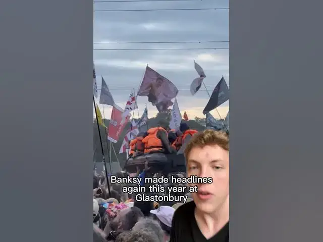 Video thumbnail for Banksy Migrant Boat Glastonbury #art