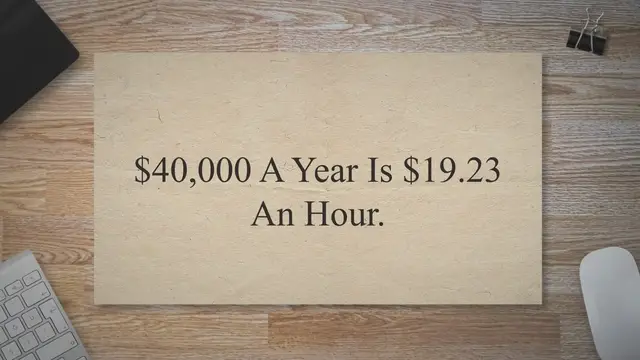 Video thumbnail for $40000 A Year Is How Much An Hour?