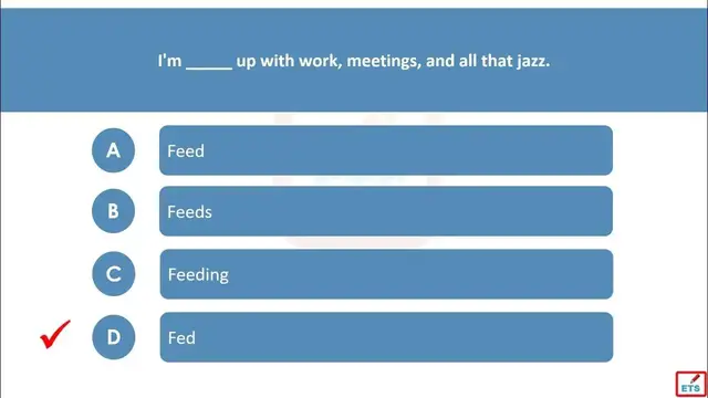 Video thumbnail for English Verb Tenses: Feed, Feeds, Fed, Feeding Quiz