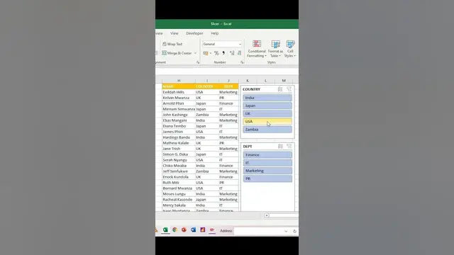 Video thumbnail for How to use a Slicer in Excel