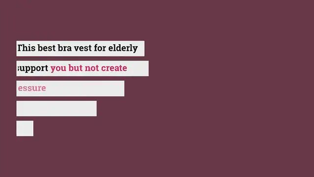 Video thumbnail for Best_Bra_Vests_for_the_Elderly