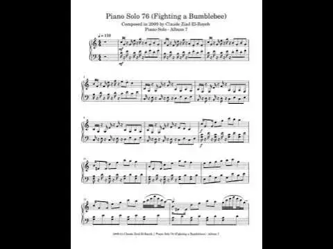 Video thumbnail for Claude Ziad El-Bayeh - Piano Solo 76 (Fighting a Bumblebee) - Composed in 2009