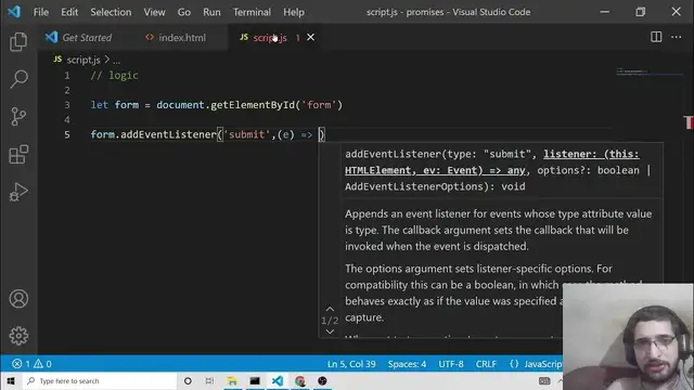 Video thumbnail for Javascript Promises Project to Handle Client Side HTML5 Form Fields Validation With Custom Messages