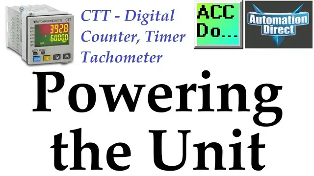 Video thumbnail for CTT Counter Timer Tachometer – Powering the Unit