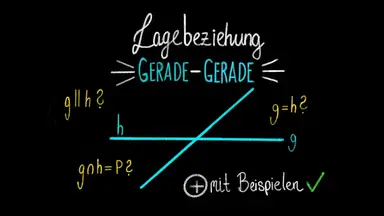 'Video thumbnail for Lagebeziehung zweier Geraden'