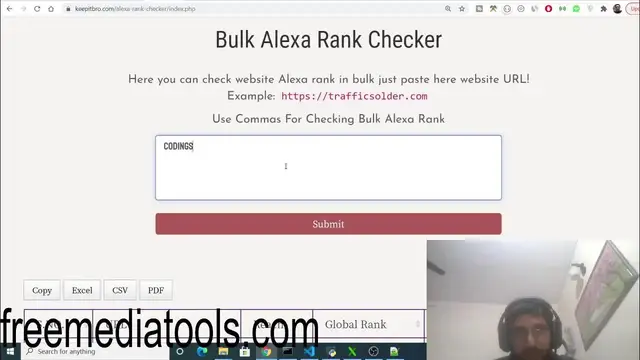 Video thumbnail for PHP 7 Script to Check Alexa Rank of Bulk or Multiple Websites and Download it as PDF,CSV,Excel File