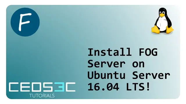 Video thumbnail for Install FOG Server on Ubuntu Server - The Ultimate Guide