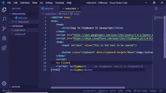 Video thumbnail for ClipboardJS Example |  Copy to Clipboard in Javascript Library