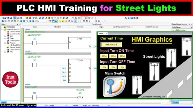 Video thumbnail for PLC HMI Training for Street Lights - Automation Courses