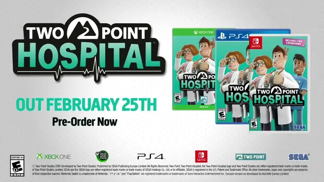 Video thumbnail for Two Point Hospital Console Release Date Trailer