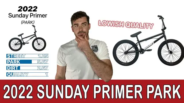 Video thumbnail for Sunday 2022 Primer Park REVIEW - Park Specific BMX Bike under $500