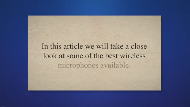 Video thumbnail for Best Wireless Microphones 2022: Reviews + Buying Guide