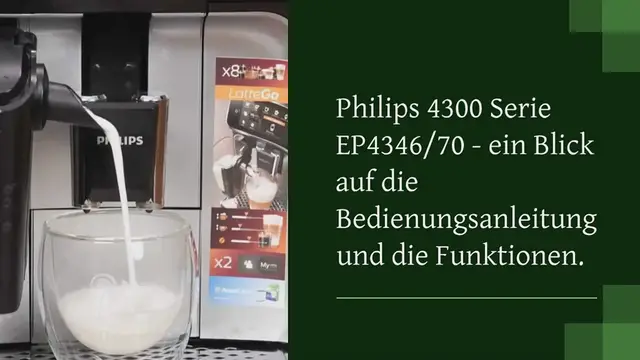 Video thumbnail for Philips 4300 Serie EP4346/70 Test 2024: Milchschaum hurra, Kaffee so lala
