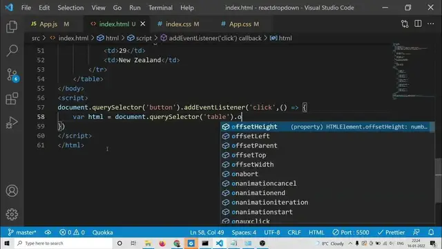 Video thumbnail for Javascript Project to Export HTML Table and Download it as CSV File in Browser Using Blob