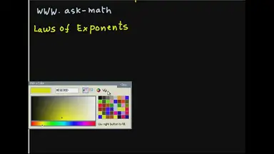 'Video thumbnail for Laws of exponents'