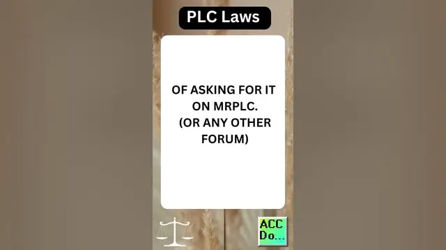 Video thumbnail for PLC Laws #8.2 - ORDER THE CORRECT SOFTWARE FROM YOUR VENDOR