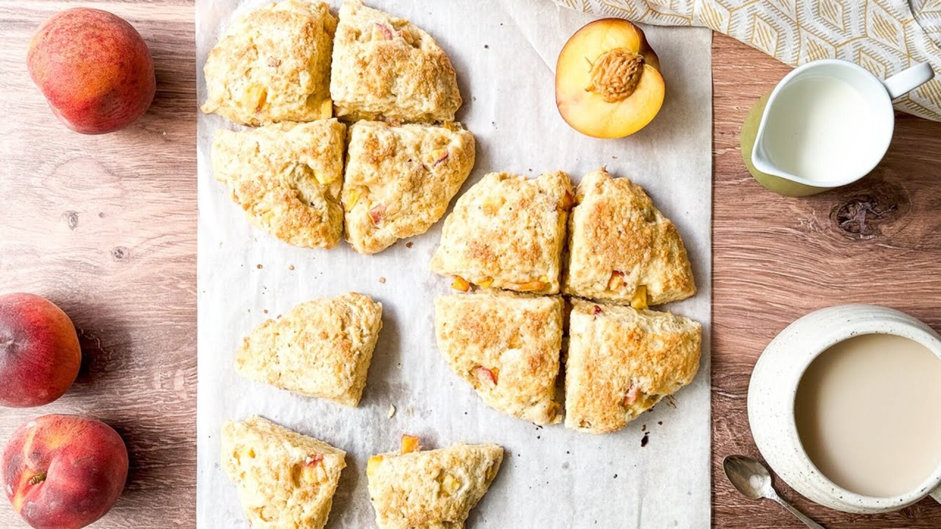 Video thumbnail for Peaches And Cream Scones Recipe