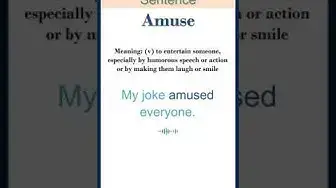 Video thumbnail for Amuse meaning | Amuse in a Sentence | Most common words in English #shorts