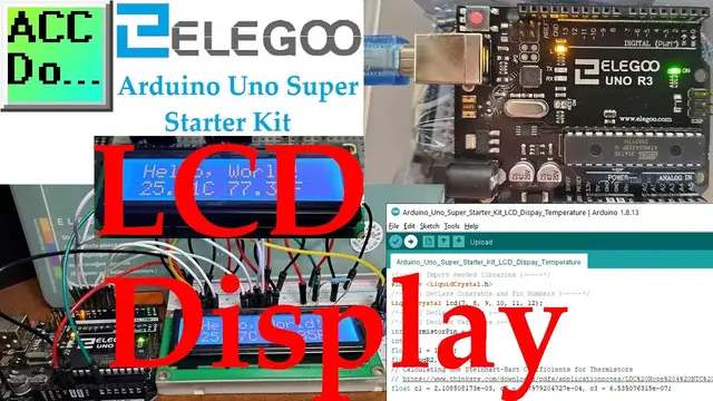 Video thumbnail for Elegoo Arduino Uno Super Starter Kit  LCD Display